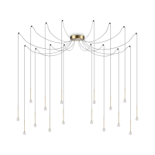 IDEAL LUX Lucciola sárgaréz LED függesztett lámpa (IDE-284019) LED 16 izzós IP20 világítás