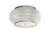 IDEAL LUX PASHA PL6 CROMO króm mennyezeti lámpa (IDE-100784) E14 6 izzós IP20