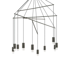 IDEAL LUX Pop fekete függesztett lámpa (IDE-158860) E27 10 izzós IP20 világítás