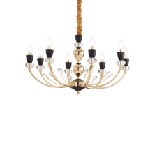 IDEAL LUX Vanity arany-fekete-átlátszó csillár (IDE-206622) E14 8 égős IP20 világítás