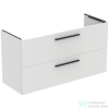 Ideal Standard I.LIFE A 120x44 cm-es 2 fiókos fali alsószekrény mosdó és fogantyú nélkül,matt fehér T5258DU