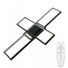 Idealed LED csillár mennyezeti lámpa 92W CCT ARTESIA fekete + távirányító világítás