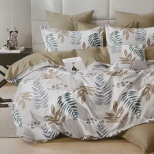 idealisotthon Bézs-fehér virágos 7 részes kétoldalas ágyneműhuzat lakástextília