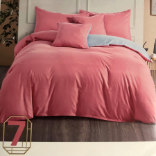 idealisotthon Klasszikus kétszínű 7 részes ágynemű - rózsaszín-világos szürke lakástextília