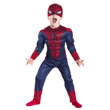 IdeallStore Avenge Spiderman jelmezkészlet IdeallStore® izmokkal, 5-7 évre, piros és műanyag maszk jelmez