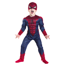 IdeallStore Avenge Spiderman jelmezkészlet IdeallStore® izmokkal, 7-9 évre, piros és műanyag maszk jelmez