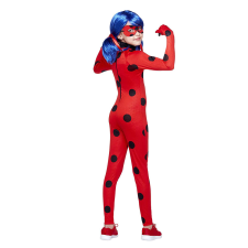 IdeallStore Miraculous Ladybug gyerek jelmez, jumpsuit típusú, 5-7 éves, piros jelmez