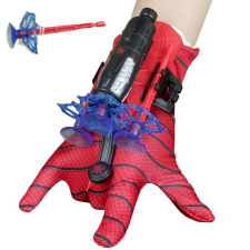 IdeallStore ® Spiderman kesztyű gyerekeknek, három tapadókoronggal, piros, univerzális méretű jelmez
