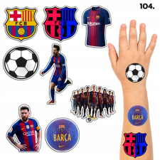 IDEIGLENES FC BARCELONA LEMOSHATÓ TETOVÁLÁS GYEREKEKNEK - 8 EL. / 150 RAJZ csillámtetoválás