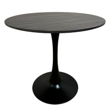 IdePar Kerek étkezőasztal Beluga Ø80 - Fekete fa bútor
