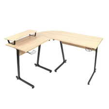 IdePar Sarok Íróasztal - Tölgyfa/Fekete - 128cm íróasztal
