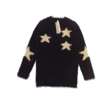 Idexe csillagmintás szőrmés pulóver - 128