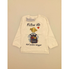  IDEXE lány mintás fehér felső - 98