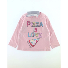  IDEXE pizzamintás halvány rózsaszín hosszú ujjú baba felső