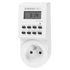  Időzítő Strend Pro, digitális dugó, 230 V, max. 3680 W karácsonyi dekoráció