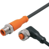 ifm Electronic EVC054 Összekötő vezeték Dugó, egyenes, Alj, hajlított 5 m Pólusszám: 3, 5 1 db (EVC054)