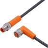 ifm Electronic EVC301 Összekötő vezeték Dugó, egyenes, Alj, hajlított 0.6 m Pólusszám: 4, 4 1 db (EVC301)
