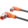 ifm Electronic EVC368 Összekötő vezeték Dugó, hajlított, Alj, hajlított 0.3 m Pólusszám: 4, 4 1 db (EVC368)