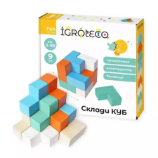 IGROTECO 2 az 1-ben egyensúlyozó játék és kocka-kirakó társasjáték