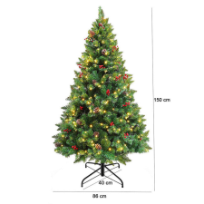 IHO-270 LED-es műfenyő melegfehér-180 LED-es, 150 cm műfenyő