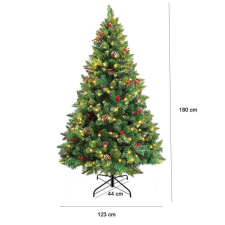 IHO-271 LED-es műfenyő melegfehér-260 LED-es, 180 cm műfenyő