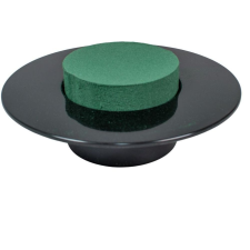  Ikebana clinder vizes tűzőhabbal fekete M6,5cm D19cm dekorációs kellék