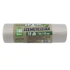  Ikon szemeteszsák 10db/roll 75x110 140l átlátszó-zöldhulladék tisztító- és takarítószer, higiénia