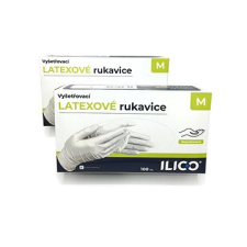 ILICO latex kesztyű M, 100 db gyógyászati segédeszköz