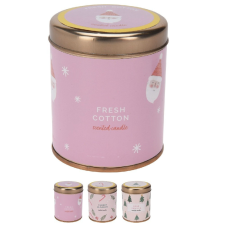  Illatosított gyertya fém tégelyben 7x8cm dekorációs kellék