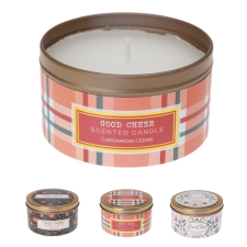  Illatosított gyertya fém tégelyben 8x5cm dekorációs kellék