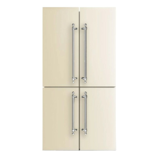 ILVE Side by Side hűtőszekrény, Nostalgie, 539 literes, elefántcsont színű hűtőgép, hűtőszekrény