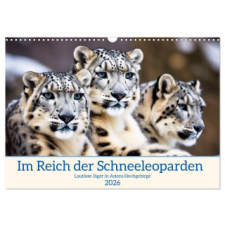  Im Reich der Schneeleoparden (Wandkalender 2026 DIN A3 quer), CALVENDO Monatskalender naptár, kalendárium