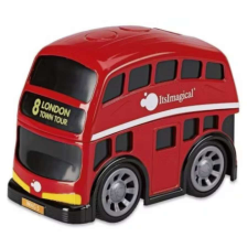 Imaginarium Comic-Cars! London Busz - játékautó, képregény modell, piros autópálya és játékautó