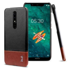 IMAK NOKIA 5.1 Plus, IMAK Ruiyi műanyag mobiltok, BARNA, FEKETE tok és táska