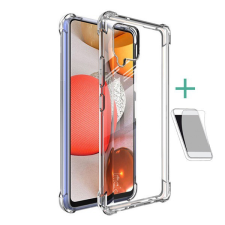 IMAK szilikon telefonvédő (közepesen ütésálló, légpárnás sarok + képernyővédő fólia) ÁTLÁTSZÓ [Samsung Galaxy A42 5G (SM-A425F)] tok és táska