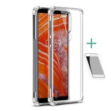 IMAK szilikon telefonvédő (ütésállóság, légpárnás sarok + képernyővédő fólia) ÁTLÁTSZÓ tok és táska