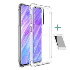 IMAK szilikon telefonvédő (ütésállóság, légpárnás sarok + képernyővédő fólia) ÁTLÁTSZÓ (GP-96119) tok és táska