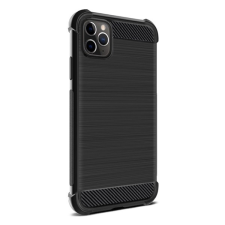 IMAK VEGA Apple iPhone 11 Pro Max szilikon telefonvédő (közepesen ütésálló, szálcsiszolt, karbon minta) fekete tok és táska
