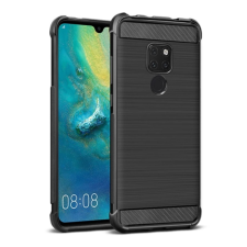 IMAK VEGA szilikon telefonvédő (ütésállóság, légpárnás sarok, szálcsiszolt, karbon minta) FEKETE tok és táska