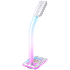 Immax GAMER RGB LED asztali lámpa, QI töltés, USB kimenet - fehér világítás