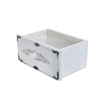 Impex KASPÓ VINATGE FEHÉR 140-W-22-75 22X14XH10CM 1DB kerti dekoráció