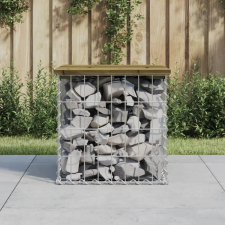  impregnált fenyőfa gabion kerti pad 43 x 44 x 42 cm kerti bútor