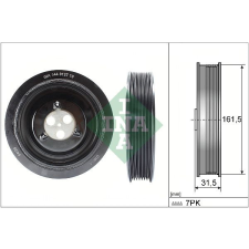 INA Szíjtárcsa, főtengely INA 544 0127 10 autóalkatrész