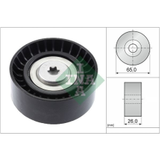 INA Szíjtárcsa/vezetőgörgő, hosszbordás szíj INA 532 0748 10 kormányvezérlő és kiegészítői