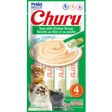 Inaba Cat Churu Püré - tonhal csirkével 4 x 14 g jutalomfalat macskáknak