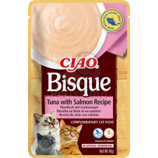  Inaba Cat Ciao Bisque krémes püré macskaeledel - tonhal & lazac 40 g jutalomfalat macskáknak