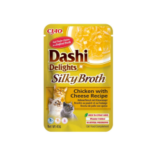 Inaba Cat Dashi Delights Silky Broth Csirke és sajt 40g macskaeledel