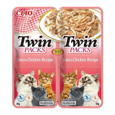 Inaba Cat Twin Packs zselés macskaeledel - csirke, tonhal 2 x 40 g jutalomfalat macskáknak