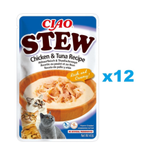 Inaba CIAO Stew Csirke- és tonhalpörkölt macskáknak 12x40 g macskaeledel