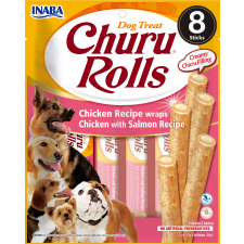 Inaba Dog Churu Rolls - csirke & lazac 8 x 12 g jutalomfalat kutyáknak